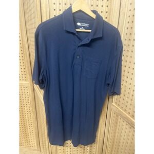 Onward Reserve Mens Navy Blue Short Sleeve Pocket Polo Shirt Size Medium Logo